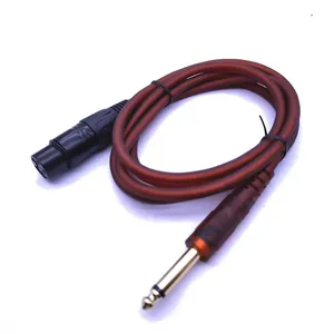 Conector de Cable de Audio para micrófono, conector XLR macho a XLR hembra de 4 pines, 6,5mm, 1/4 "A Adaptador de micrófono de altavoz de 1/4 pulgadas