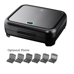 Mini <span class=keywords><strong>gaufrier</strong></span> <span class=keywords><strong>professionnel</strong></span> <span class=keywords><strong>multifonction</strong></span> pour beignets Machine à sandwich grille-pain 6 en 1 pour le petit-déjeuner - Product Image 4