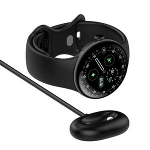 Base de Carga Magnética para <span class=keywords><strong>Google</strong></span> Pixel Watch 4, Cargador Inalámbrico Portátil con Puerto USB-A/USB-C (Negro/Blanco) - Product Image 2