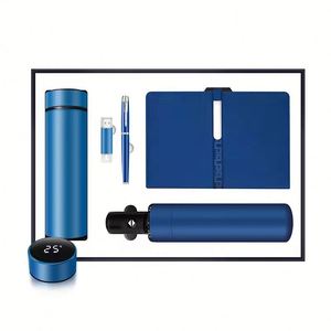 Wholesale Colorful Umbrella Gift <b>Set</b> Including Vacuum Mug Leather <b>Notebook</b> Pen for Corporate Business for Chinese New Year - Product Image 4