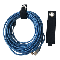 Sangles de câblage noires en polyester/nylon à boucles auto-agrippantes, robustes, écologiques, auto-adhésives, double face, pour rangement de garage et cuisine