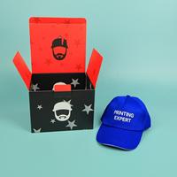 Boîte en carton ondulé recyclable avec logo personnalisé, carton à fond à clipser écologique, à fentes standard, pour l'emballage de chapeaux et de vêtements