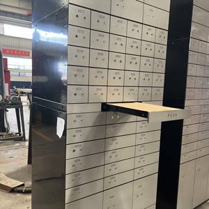 बिल्ट-इन हिंज बॉन्ड बॉक्स और वॉल्ट के लिए डुअल की लॉक के साथ स्टेनलेस स्टील सेफ डिपॉजिट बॉक्स - Product Image 3