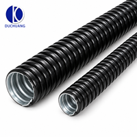 Conduit flexible corrugué galvanisé ignifuge imperméable recouvert de PVC de 75 mm (3 pouces) pour usine chimique
