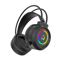 Headphone T9 Dual-Mode Over-Ear 2.4G Nirkabel + Kabel 2m  5.3 ANC RGB Lighting Headset Gaming Grosir