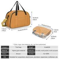Sac de transport multifonctionnel de luxe léger et durable pour électriciens, avec fermeture éclair en nylon, pour outils et kits de plomberie
