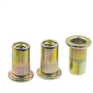 Tuercas de Remache FULLER con Rayas Verticales Rectas, Recubrimiento de Zinc Amarillo, Fabricantes de Fijaciones de China, Tuerca de Inserción Métrica - Product Image 2
