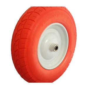 Vietnam-Made 16in 4.8/4.00-8 Flat Free Utility Replacement <b>Wheel</b> Solid Steel Caster <b>Wheels</b> for Lawn Yard Garden <b>Cart</b> Trailer - Product Image 1