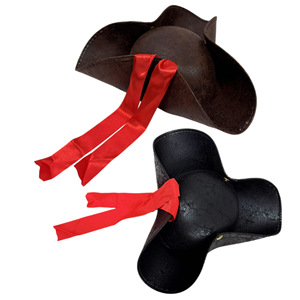 Accessoires de fête et de bal de promo : Chapeau triangulaire en cuir de marin Jack Sparrow, bijou de tête de pirate, thème Pirates des Caraïbes - Product Image 5