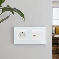 Prise murale Smartdust Luxury EU Standard Allemagne Verre trempé IP20 16A 250V