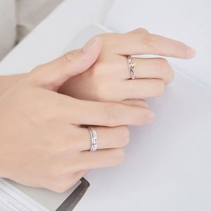 Anillos De Pareja <b>Silver</b> Plated 52 Hz Whale Creative Couple <b>Ring</b> Whale Tail Wedding <b>Ring</b> <b>Adjustable</b> Open Wedding Couple <b>Ring</b> - Product Image 5