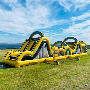 Mega castillo inflable para niños con tobogán, pista de obstáculos inflable peligrosa y tóxica para adultos. - Product Image 6