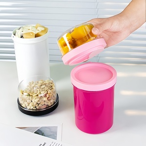 Gobelets réutilisables pour yaourt, parfait et overnight oats avec logo personnalisé, 100 % étanches avec couvercle et cuillère, lot de 4 pour <span class=keywords><strong>la</strong></span> préparation des repas, le petit-déjeuner, <span class=keywords><strong>la</strong></span> salle de sport, le déjeuner - Product Image 6