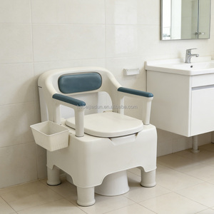 Silla de Inodoro de Plástico Resistente, Fácil de Limpiar, Asiento Portátil para Inodoro, para Personas <span class=keywords><strong>Mayores</strong></span>, Cuidado <span class=keywords><strong>en</strong></span> el Hogar - Product Image 1