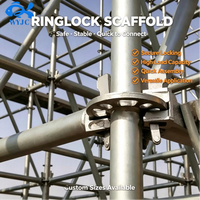 Échafaudage modulaire polyvalent galvanisé à chaud Ringlock, taille personnalisée, pour la construction