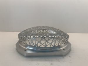 Pièce de démonstration en aluminium usinée CNC 5 axes, structure complexe en nid d'oiseau, échantillon d'usinage 5 axes - Product Image 3