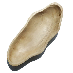 Bandeja de madera hecha a mano, color madera natural, diseño sólido, bandeja para servir bocadillos, frutas, almacenamiento de alimentos, apta para contacto con alimentos. - Product Image 5