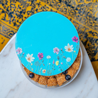 Boîtes cadeaux personnalisées pour dattes du Ramadan imprimées de fleurs, boîtes de présentation de luxe en acrylique transparent pour macarons, chocolats et bonbons