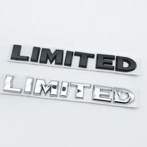 3D Auto Heck Metall Chrom Schwarz LIMITED Buchstaben <span class=keywords><strong>Logo</strong></span> Emblem Aufkleber für Toyota 4WD Highlander 4X4 Jeep Wrangler Compass - Product Image 1