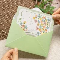 Cartes de remerciement personnalisées en feuille d'or de luxe pour les petites entreprises avec logo, enveloppes, commande en gros écologique A6 taille 5x7 pouces