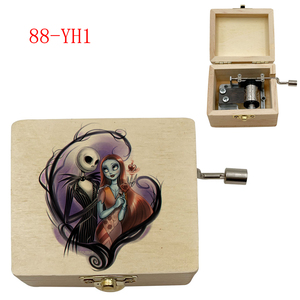 Boîte à <span class=keywords><strong>musique</strong></span> d'Halloween Le cauchemar avant Noël, mouvement à remonter, cadeau de Noël spécial et mignon en bois pour amis et famille - Product Image 1