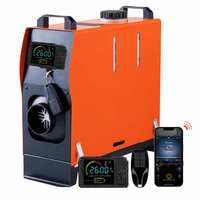 Chauffage diesel vertical tout-en-un 8KW 12V/24V avec réservoir intégré de 5L, écran LCD numérique et télécommande pour camping-car, camion, caravane, maison