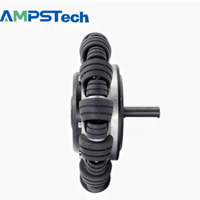 Kit moteur moyeu servo AMPSTech Omni Wheel 48VDC, corps IP67, 300 tr/min, bus CAN pour applications robotiques