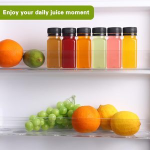 China Manufacture 2oz 60ml 100ml Juice <b>Bottles</b> <b>Plastic</b> French Square Shot <b>Bottle</b> for Lemon Apple Orange Juice - Product Image 2