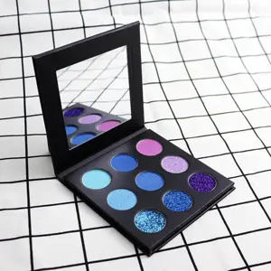 9 Color Private Label Eye Shadow Palette Deep Skin Tone Shimmer Finish 5g Powder Makeup Suppliers