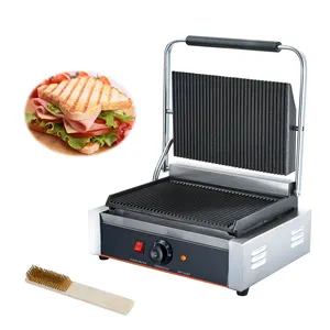 Großhandel Küchengerät Kommerzielle elektrische Sandwich presse Panini Grill maschine zum Fabrik preis