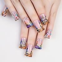 Faux ongles artificiels de canard en ABS de haute qualité avec de la colle, vente en gros de faux ongles de haute qualité, 24 pièces