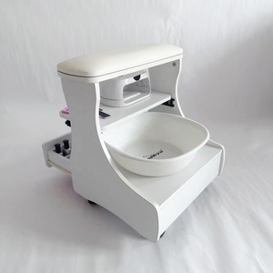 Table à ongles blanche avec accoudoir pour pédicure et manucure, tiroir et étagère à chaussures, mobilier de salon - Product Image 4