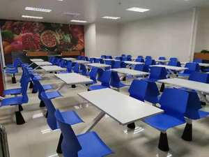 Vente en gros de cantine scolaire Personnel d'entreprise Salle à manger d'affaires Salle à manger design Respectueux de l'environnement Table Chaise pour 4 personnes - Product Image 2