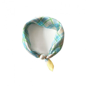 Pañuelo Multifuncional Cuadrado de Seda y Poliéster con Perlas de Imitación Magnéticas, Diseño Moderno, para Uso Diario, Decoración Chic para el Cuello - Product Image 2