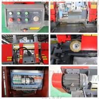 Scie à ruban automatique HTMC GZ4228, moteur contrôlé par PLC, moteur 3kW, vitesse de lame 45m/min, capacité de coupe 280mm, tensionnement manuel