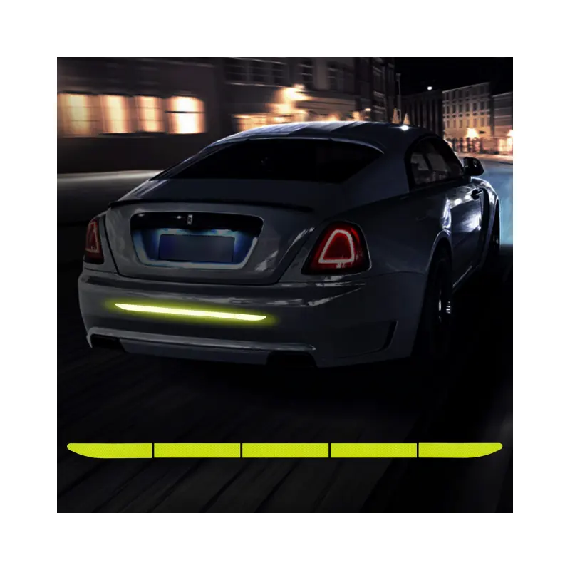 Nastro di avvertimento di protezione Anti-collisione autoadesivo impermeabile adesivo riflettente per auto di sicurezza notturna