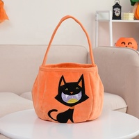 Sacs à bonbons d'Halloween pour enfants, sacs citrouille en peluche portables, sacs seau décoratifs, pochettes à main, accessoires de fête, sacs de rangement pour enfants