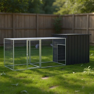 Cage à poulets en acier galvanisé réglable, grande taille, pour animaux de compagnie en plein air - Product Image 2