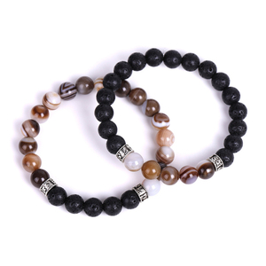Pulsera de cuentas de ágata de 6 palabras de 8/10MM, seguro comercial - Product Image 6