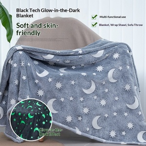 Manta de Franela de Doble Cara Luminosa Fluorescente con Estampado de Pegamento, Manta de Verano para Aire Acondicionado, Manta Infantil - Product Image 2