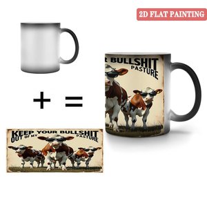 Mug en céramique noir givré 11 oz, blanc, pour sublimation, activable par la chaleur, pour impression personnalisée - Product Image 4