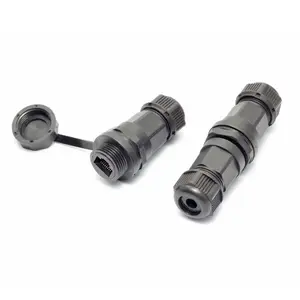 Cabo conector rj45, cabo ethernet à prova d' água ip68, conector fêmea/fêmea, adaptador, tomada, conector para internet