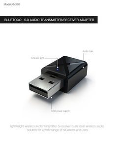 Adaptateur USB Aux 5.0 2 en 1, récepteur et émetteur audio sans fil, dongle <span class=keywords><strong>pour</strong></span> autoradio, haut-parleur, TV, PC, casque - Product Image 4