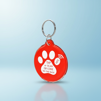 Individuelles Haustier-ID-Tag mit NFC-QR-Code und URL, Programmierbares Epoxy-NFC-Halsband-Tag für Hunde/Katzen