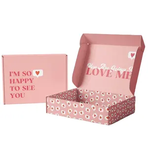Customized High Quality Printed Pink Personalized Mailing Carton Mailing Gift Packaging Cardboard Mailing Box