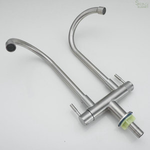<span class=keywords><strong>Robinet</strong></span> de cuisine <span class=keywords><strong>mural</strong></span> à <span class=keywords><strong>double</strong></span> poignée, eau froide, chrome, S06, <span class=keywords><strong>double</strong></span> <span class=keywords><strong>sortie</strong></span>, tuyaux pivotants, <span class=keywords><strong>robinet</strong></span> de cuisine à eau froide unique - Product Image 4