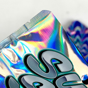 Tùy chỉnh in 3.5g mùi bằng chứng túi nắp kéo nhựa bao bì Mylar túi ba chiều mềm cảm ứng dây kéo túi - Product Image 4