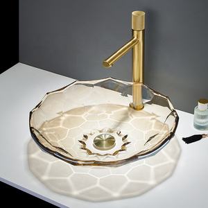 <span class=keywords><strong>Lavabo</strong></span> Redondo Artístico Único de <span class=keywords><strong>Piedra</strong></span> Lavada, <span class=keywords><strong>Lavabo</strong></span> de Cristal para Baño con Encimera, <span class=keywords><strong>Lavabo</strong></span> Redondo de Cristal con Lavamanos de Vidrio - Product Image 4