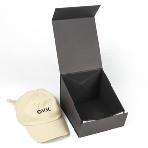 Biodegradable Personalized Gift Box Set for <b>Men</b> Caja De Regalo Trapezoidal Shape Magnetic Folding Baseball Cap Paper Box - Product Image 6