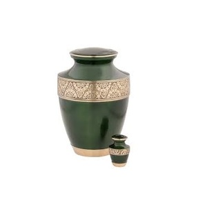 Precio de fábrica directo, urnas hechas a mano, urna de cremación de latón grabada personalizada para cenizas humanas - Product Image 3